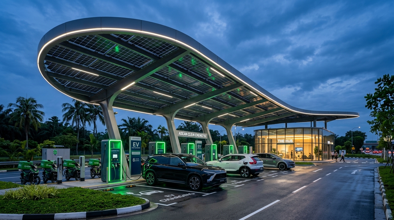 240kW Ultra-Fast DC Charging Corridor & Solar Canopy Hub